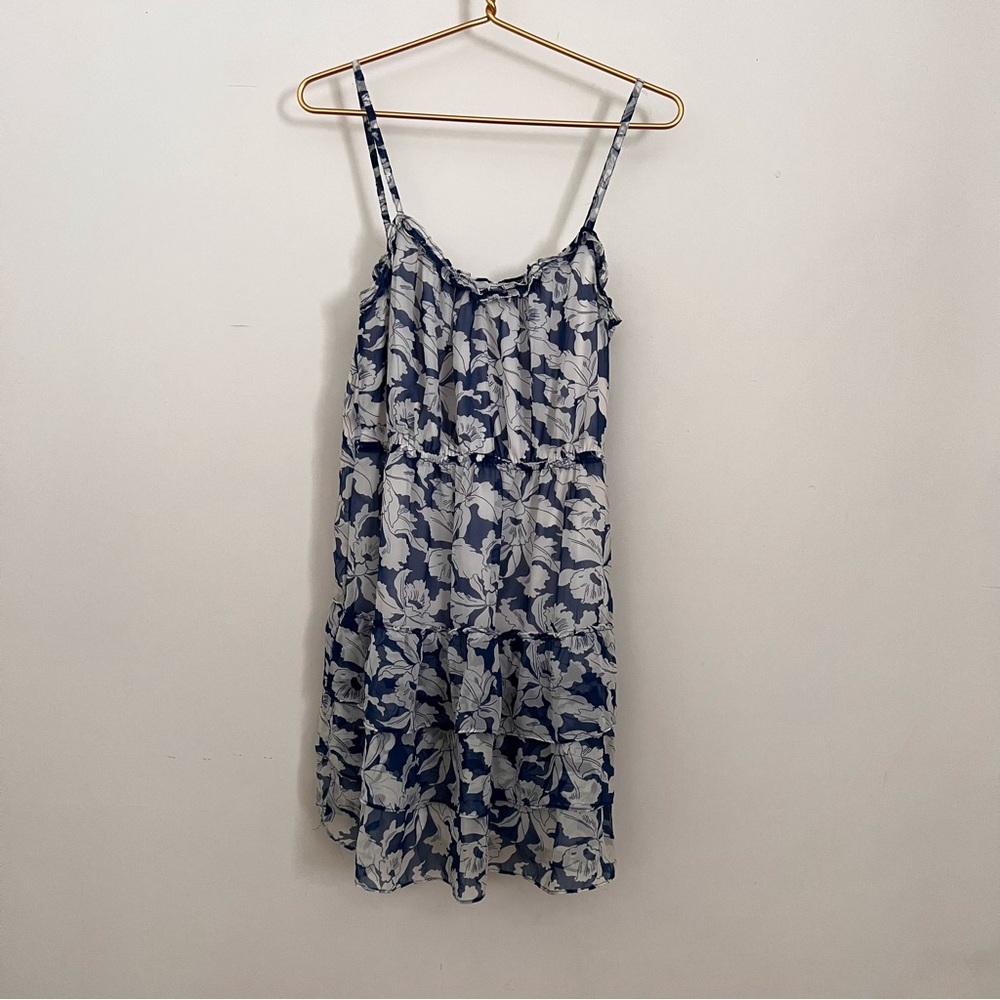 American Eagle Outfitters size 8 blue and white floral dress